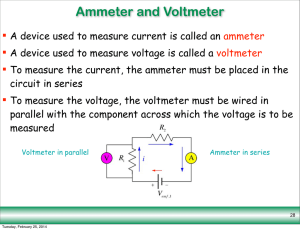 Ammeter and Voltmeter