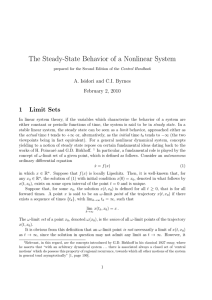 The Steady-State Behavior of a Nonlinear System