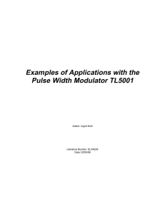 Examples Of Applications With The Pulse Width Modulator TL5001