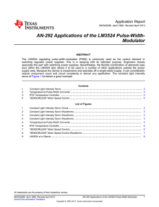 Applications of the LM3524 Pulse Width Modulator (Rev. B) PDF