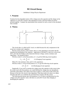 RC Circuit Decay - Saddleback College