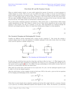 Figure 1: The charging and discharging RC circuits