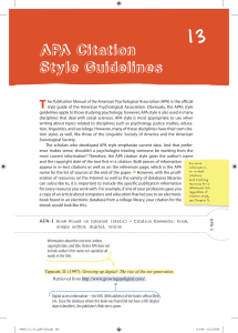 APA Citation Style Guidelines