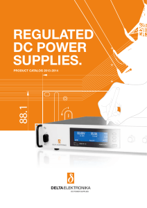 regulated dC Power SuPPlieS. - Delta