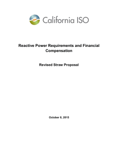 Reactive Power Requirements and Financial Compensation