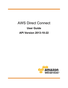 AWS Direct Connect - User Guide - AWS Documentation