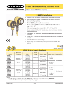 U-GAGE™ T30 Series with Analog and Discrete Outputs