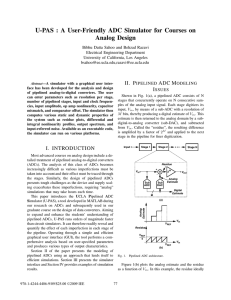 U-PAS: A User-Friendly ADC Simulator for Courses on Analog Design