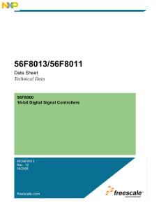 56F8013 / 56F8011 Technical Data - Data Sheet