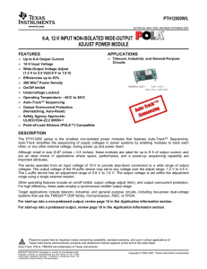 6 A, 12-V Input Non-Isolated Power Module with