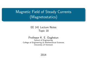 Magnetic Field of Steady Currents