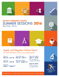 summer sessions 2016 - Nassau Community College