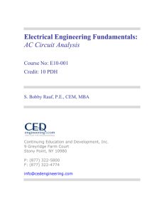 Electrical Engineering Fundamentals: AC Circuit