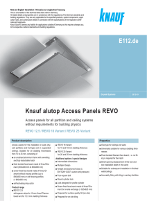 E112.de Knauf alutop Access Panels REVO
