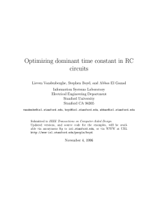 Optimizing dominant time constant in RC circuits