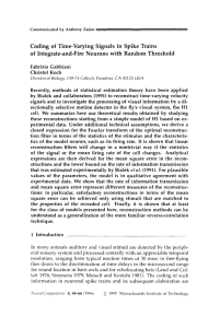 Coding of Time-Varying Signals in Spike Trains of Integrate-and