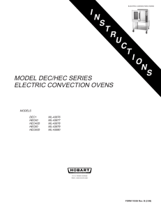 model dec/hec series electric convection ovens