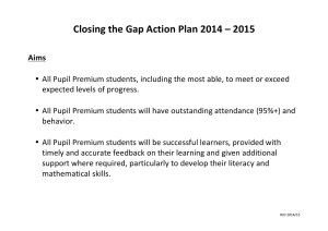 Closing the Gap Action Plan 2014 – 2015