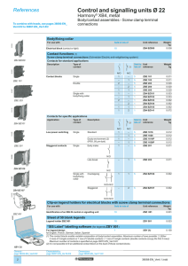 Control and signalling units Ø 22 0