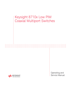 Keysight 8710x Low PIM Coaxial Multiport Switches