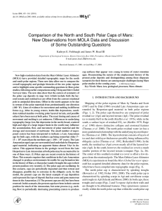 Comparison of the North and South Polar Caps of Mars