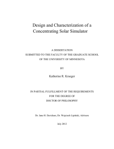 Design and Characterization of a Concentrating Solar Simulator