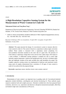 A High Resolution Capacitive Sensing System for the Measurement