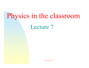 Physics in the classroom