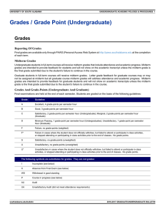 Grades / Grade Point (Undergraduate)
