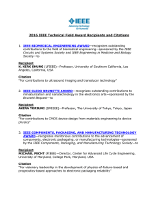 2016 IEEE Technical Field Award Recipients and Citations