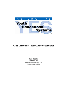 AYES Curriculum - Test Question Generator