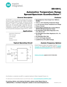 DS1091L Automotive Temperature Range Spread