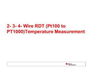 2- 3- 4- Wire RDT (Pt100 to PT1000)Temperature Measurement