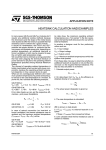 HEATSINK CALCULATION AND EXAMPLES