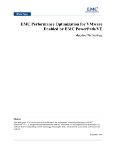 EMC Performance Optimization for VMware Enabled by EMC