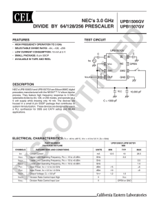 NEC`s 3.0 GHz DIVIDE BY 64/128/256 PRESCALER