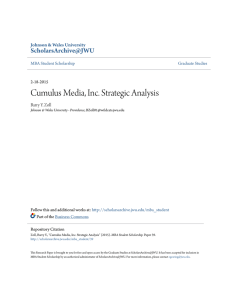 Cumulus Media, Inc. Strategic Analysis