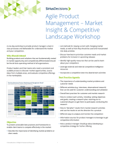 Agile Product Management – Market Insight