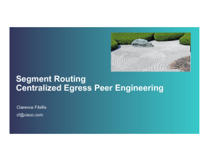 Segment Routing Centralized Egress Peer Engineering