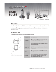 light bulbs - Hino Motors Canada, Ltd.