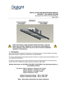 SafeSite® LED Linear Installation Manual