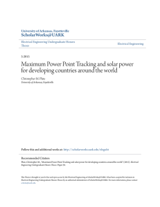 Maximum Power Point Tracking and solar power for developing