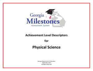 Physical Science - Georgia Department of Education