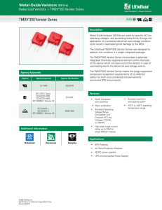 Metal-Oxide Varistors (MOVs) TMOV®25SVaristor Series