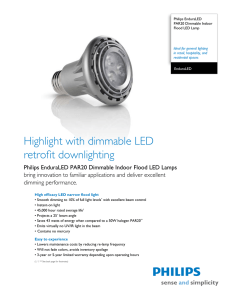 Highlight with dimmable LED retrofit downlighting