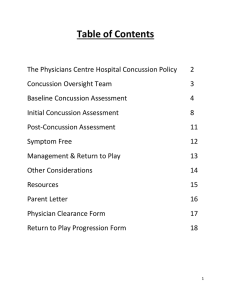 Table of Contents - The Physicians Centre Hospital