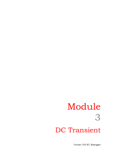 Lesson-11: Study of DC transients in circuits