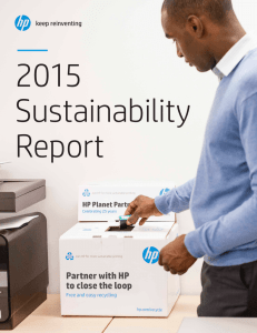 HP 2015 Sustainability Report