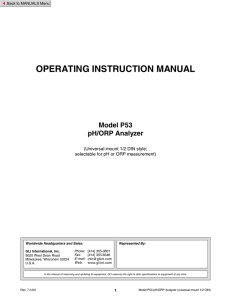 OPERATING INSTRUCTION MANUAL