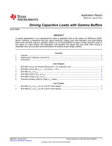 Driving Capacitive Loads with Gamma Buffers